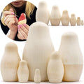 Blank Nesting Dolls Set 6 pcs Unpainted Russian Nesting Dolls Matryoshka DIY